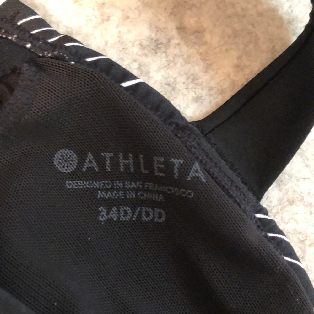Athleta Black Chevron Bikini Top - size 34D - Picture 3 of 6